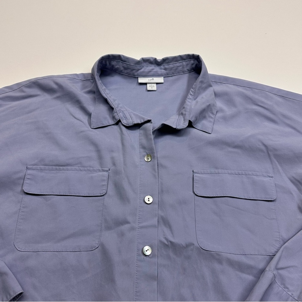 J. Jill Lavender Dual Pocket Button-Front Collared Shirt Women’s Size Medium - Picture 4 of 6